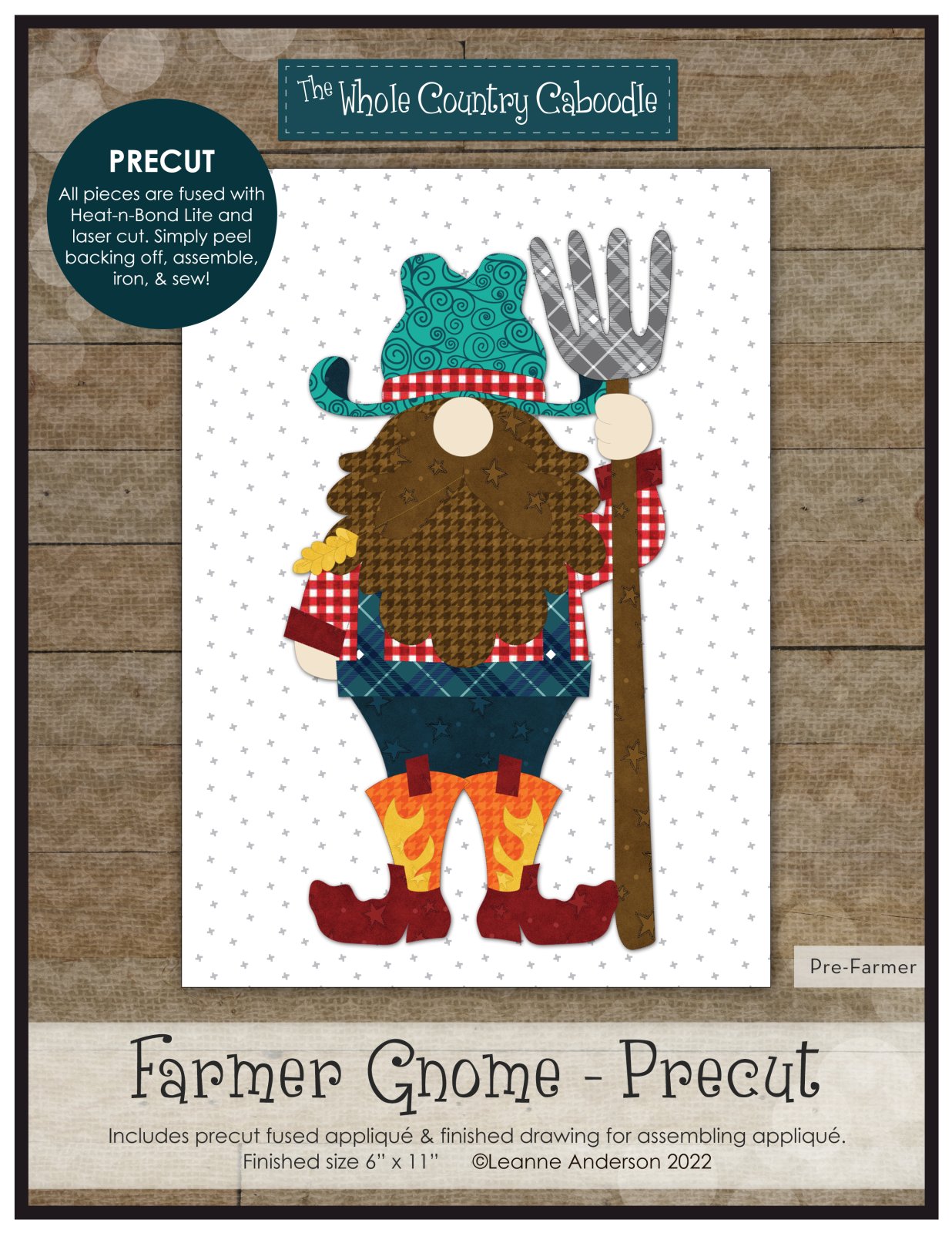 Farmer Gnome Applique