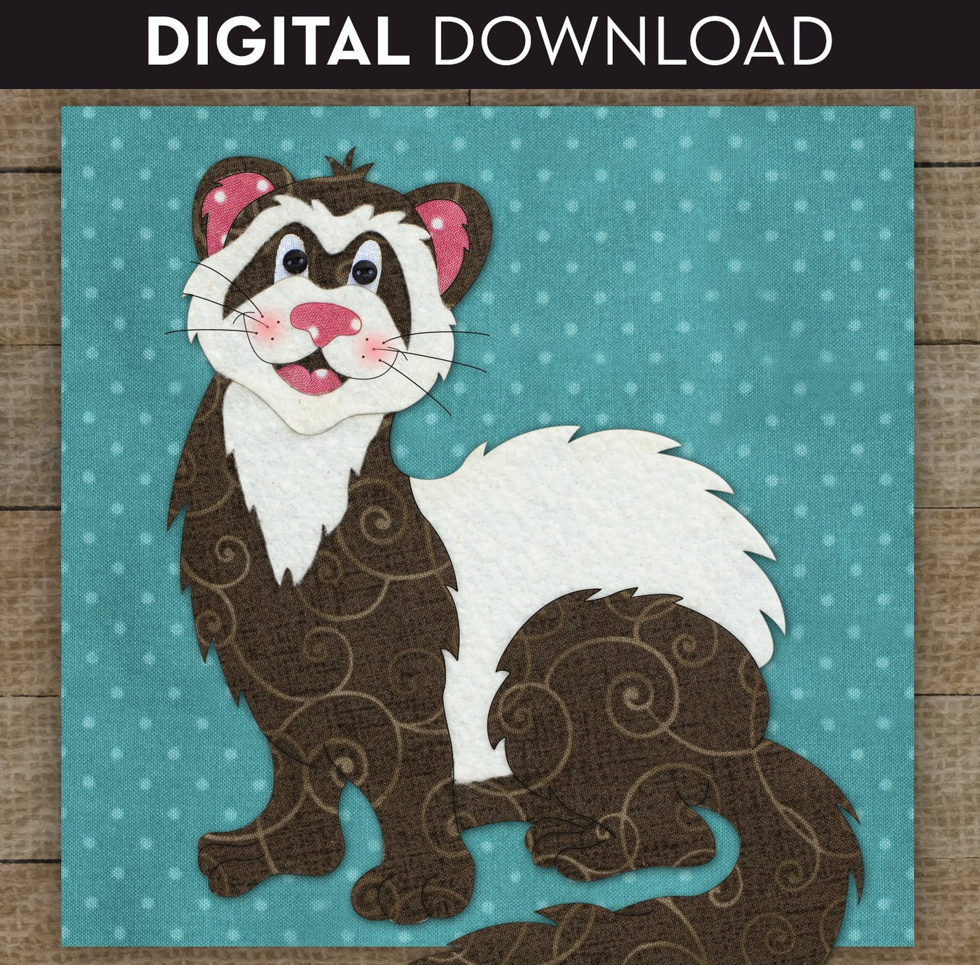 Ferret Applique Applique