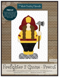 Firefighter 2 Gnome Applique