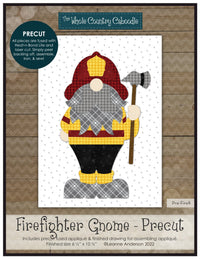 Firefighter Gnome Applique