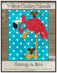 Flamingo & Mice Applique