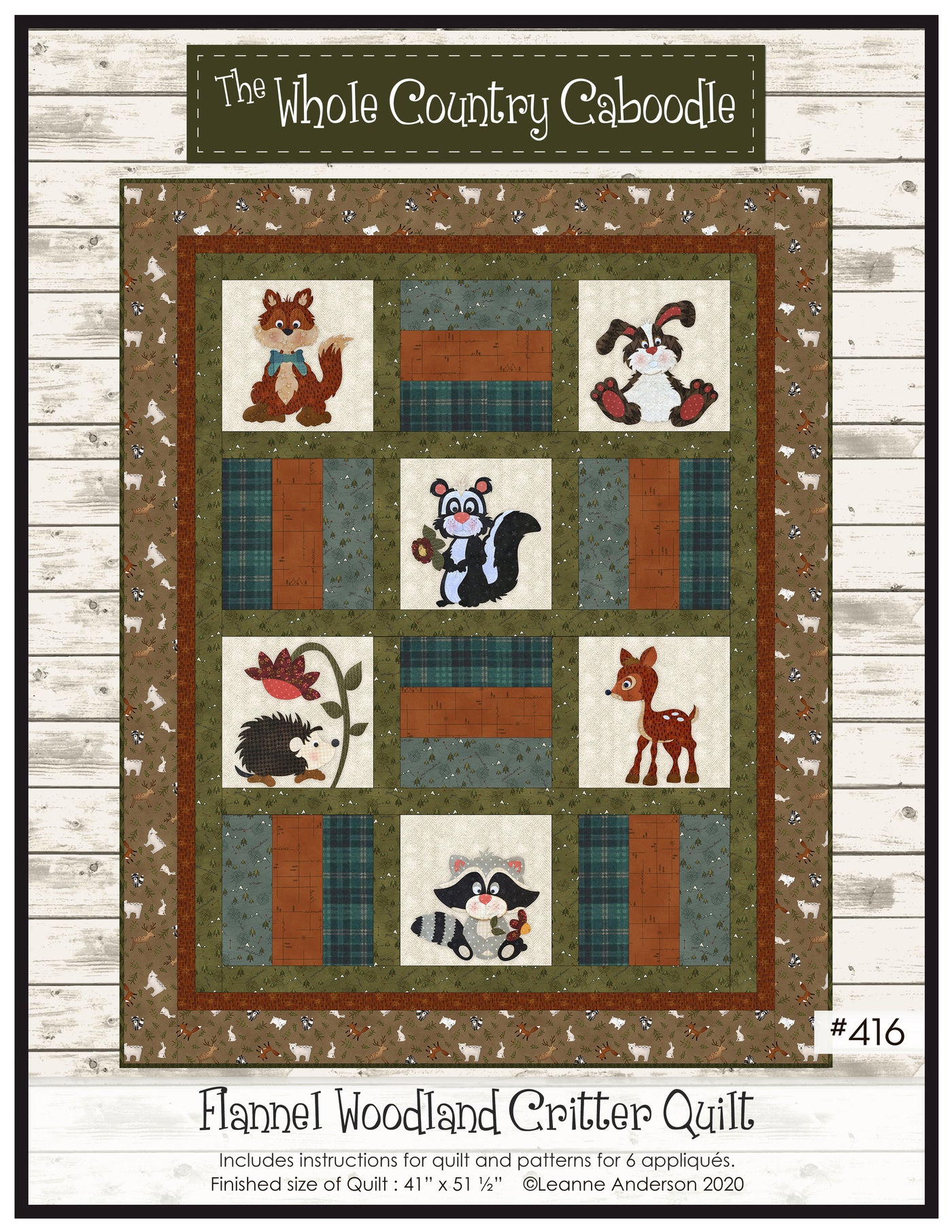 Flannel Woodland Critter Quilt Pattern