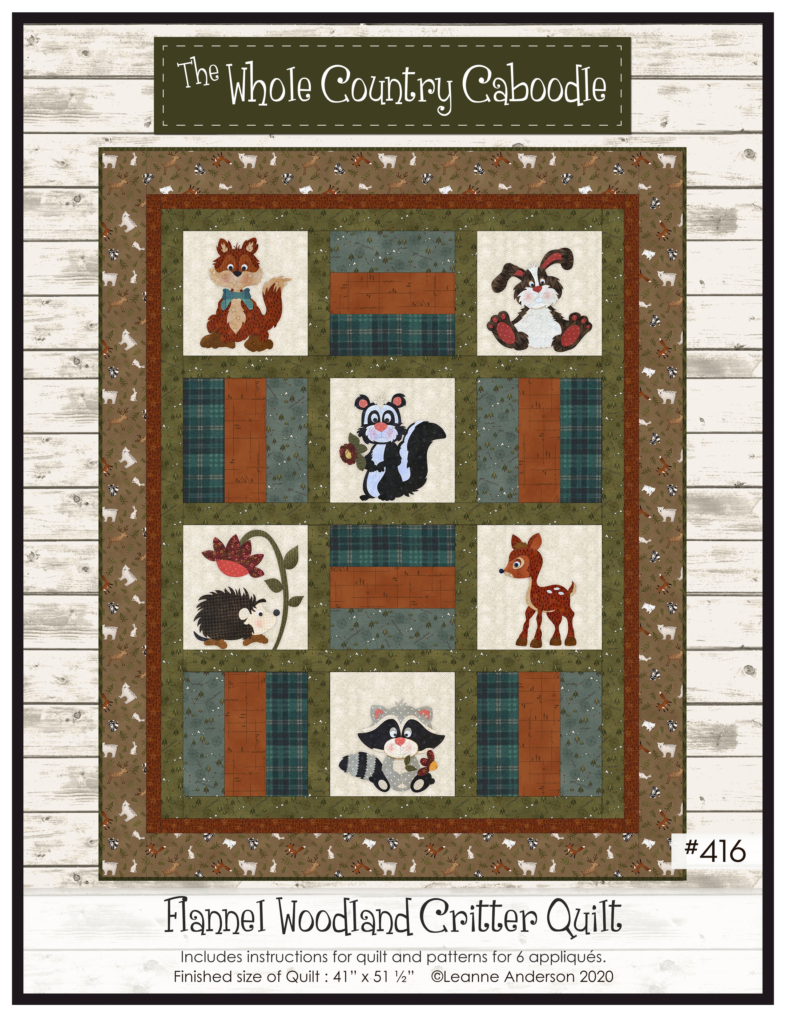 Flannel Woodland Critter Quilt Pattern