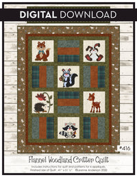 Flannel Woodland Critter Quilt Pattern