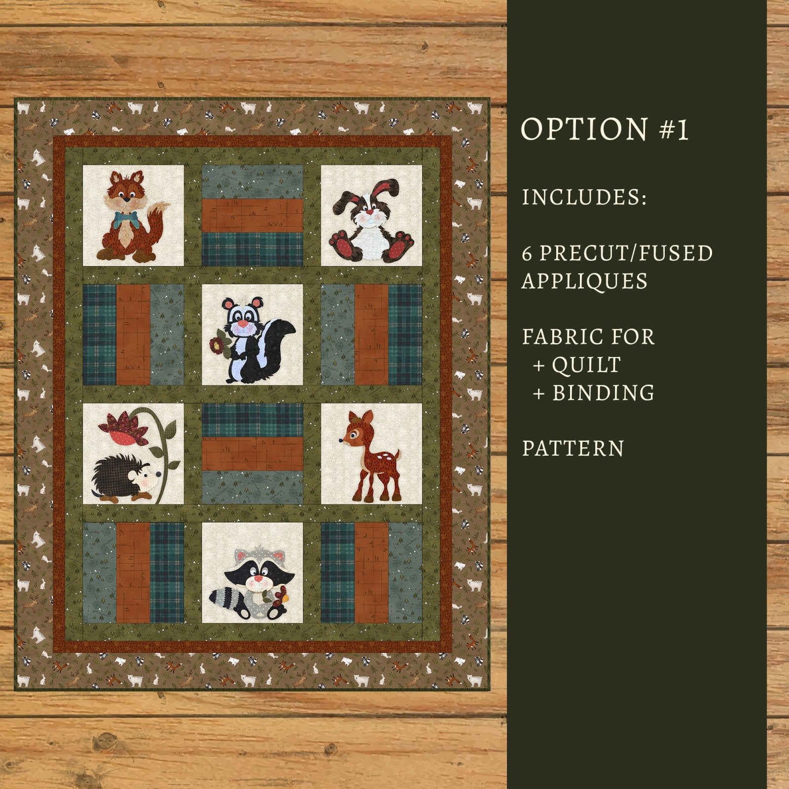 Flannel Woodland Critter Quilt Kit