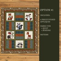 Flannel Woodland Critter Quilt Kit