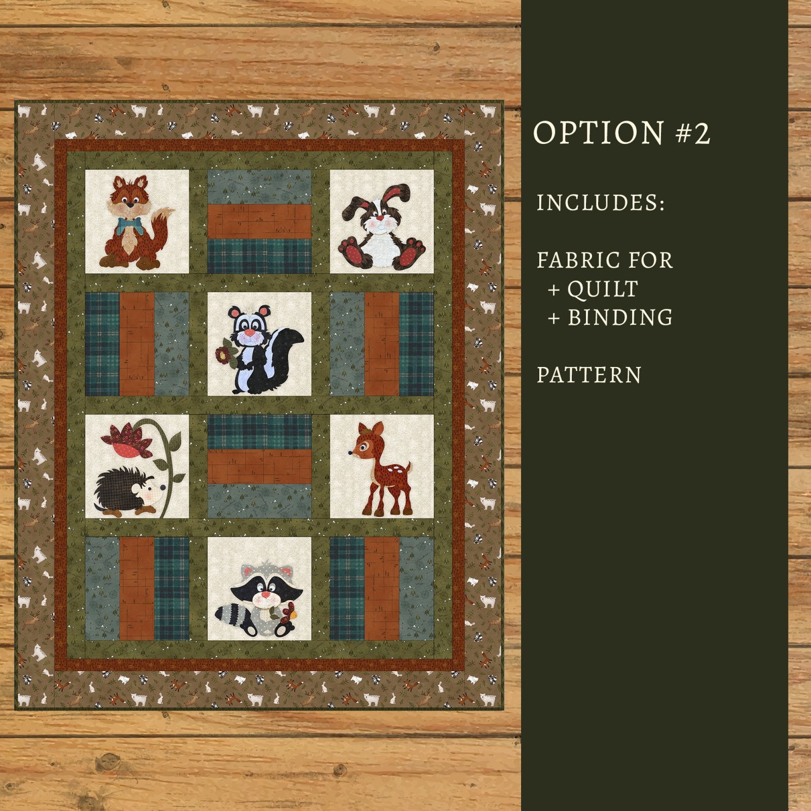 Flannel Woodland Critter Quilt Kit