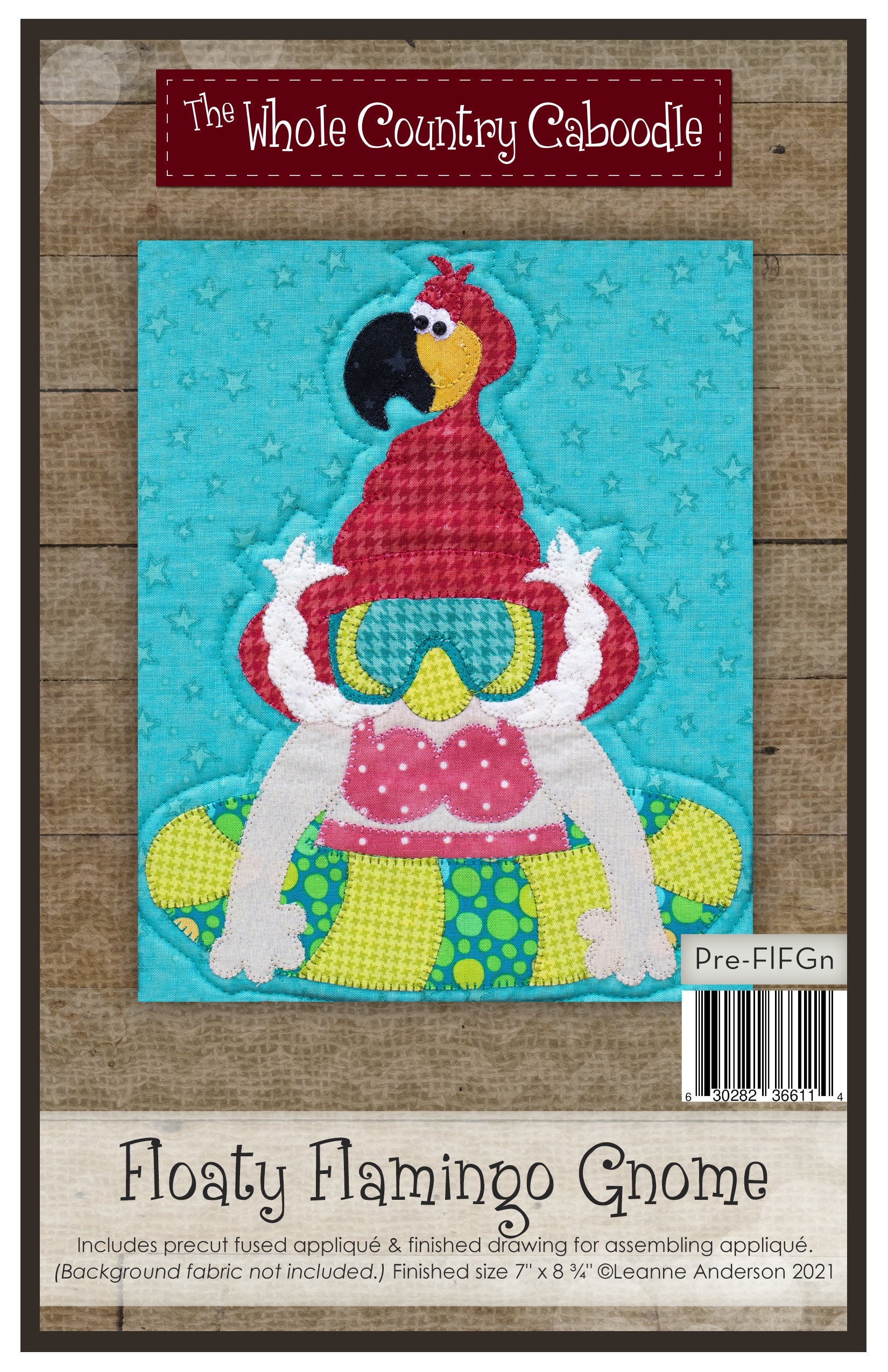 Floaty Flamingo Gnome Applique