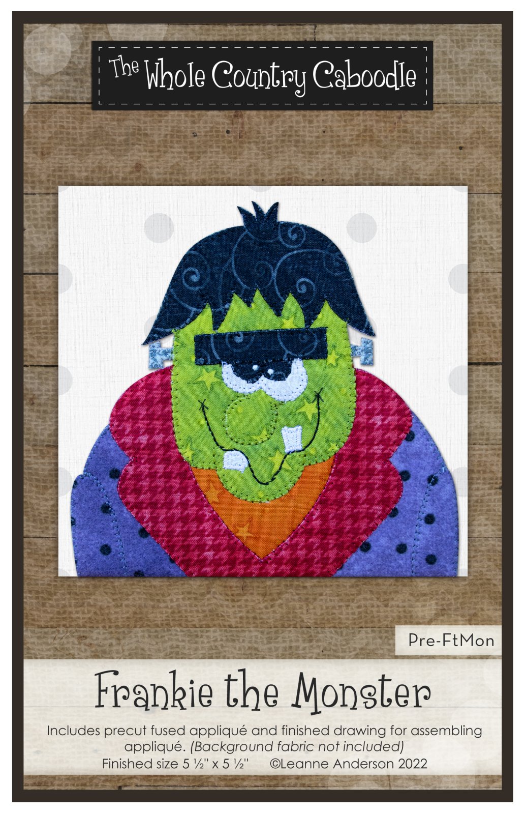 Frankie The Monster Applique