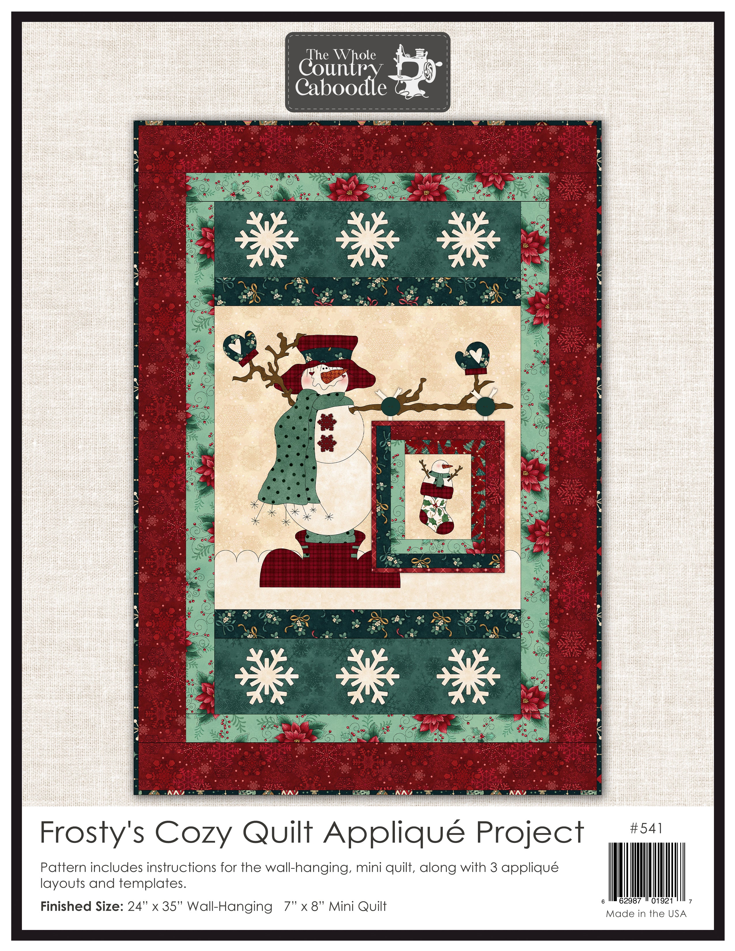 Frosty's Cozy Quilt Applique Projects