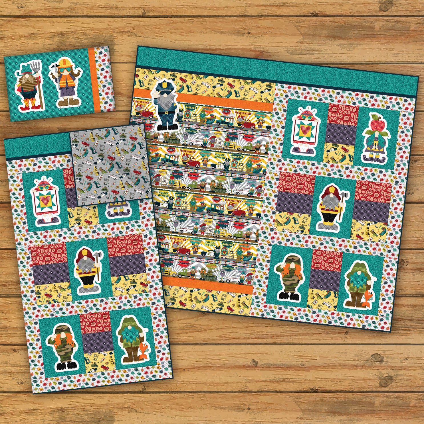 Gnome Town Heroes Sleeping Bag & Pillowcase Pattern