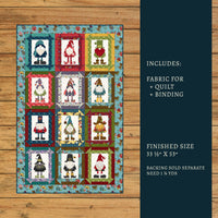 Gnome for the Holidays Panel Quilt Kit Option #1
