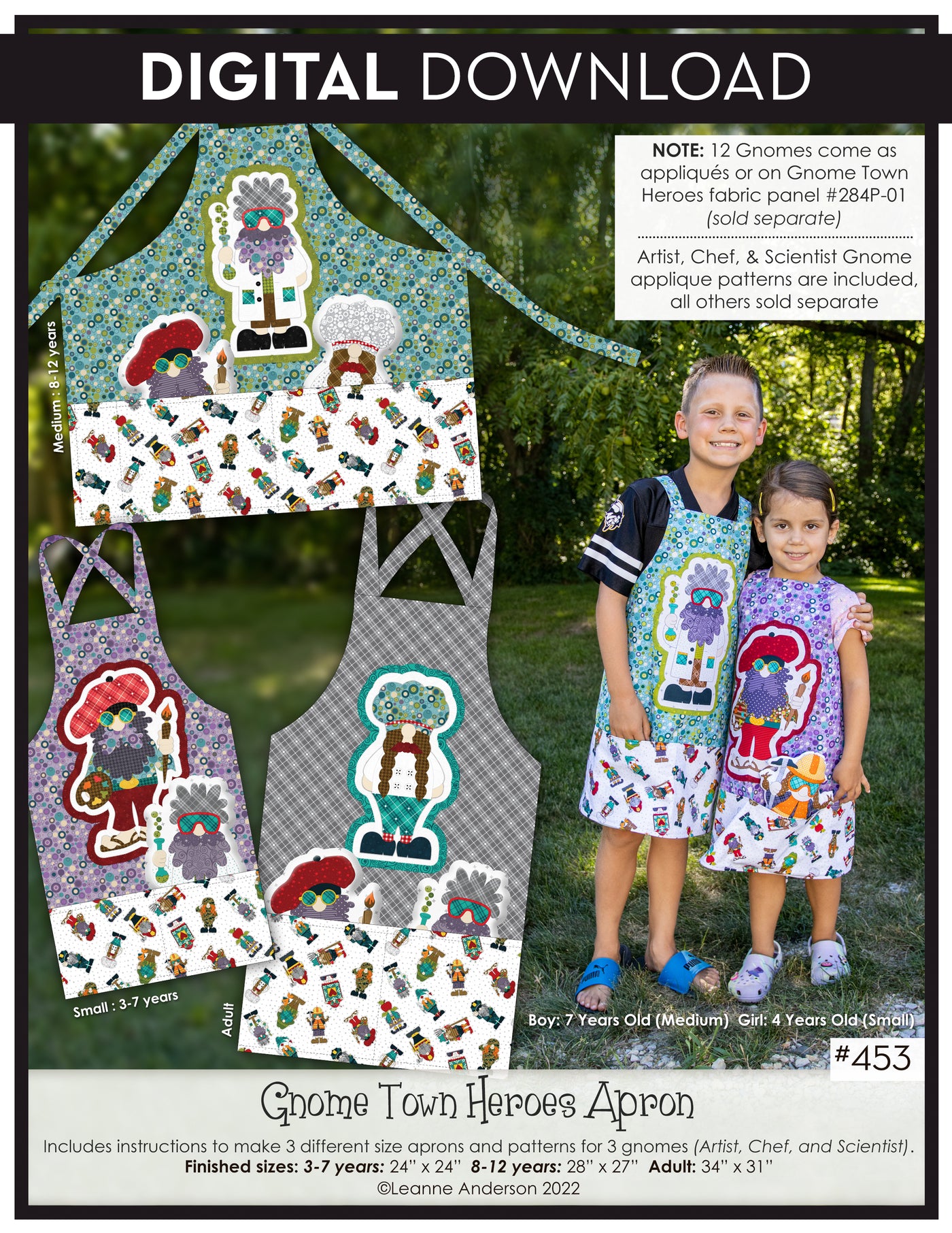 Gnome Town Heroes Apron Pattern