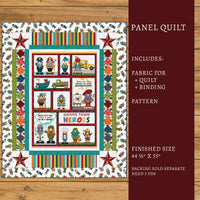 Gnome Town Heroes Panel Quilt Kit