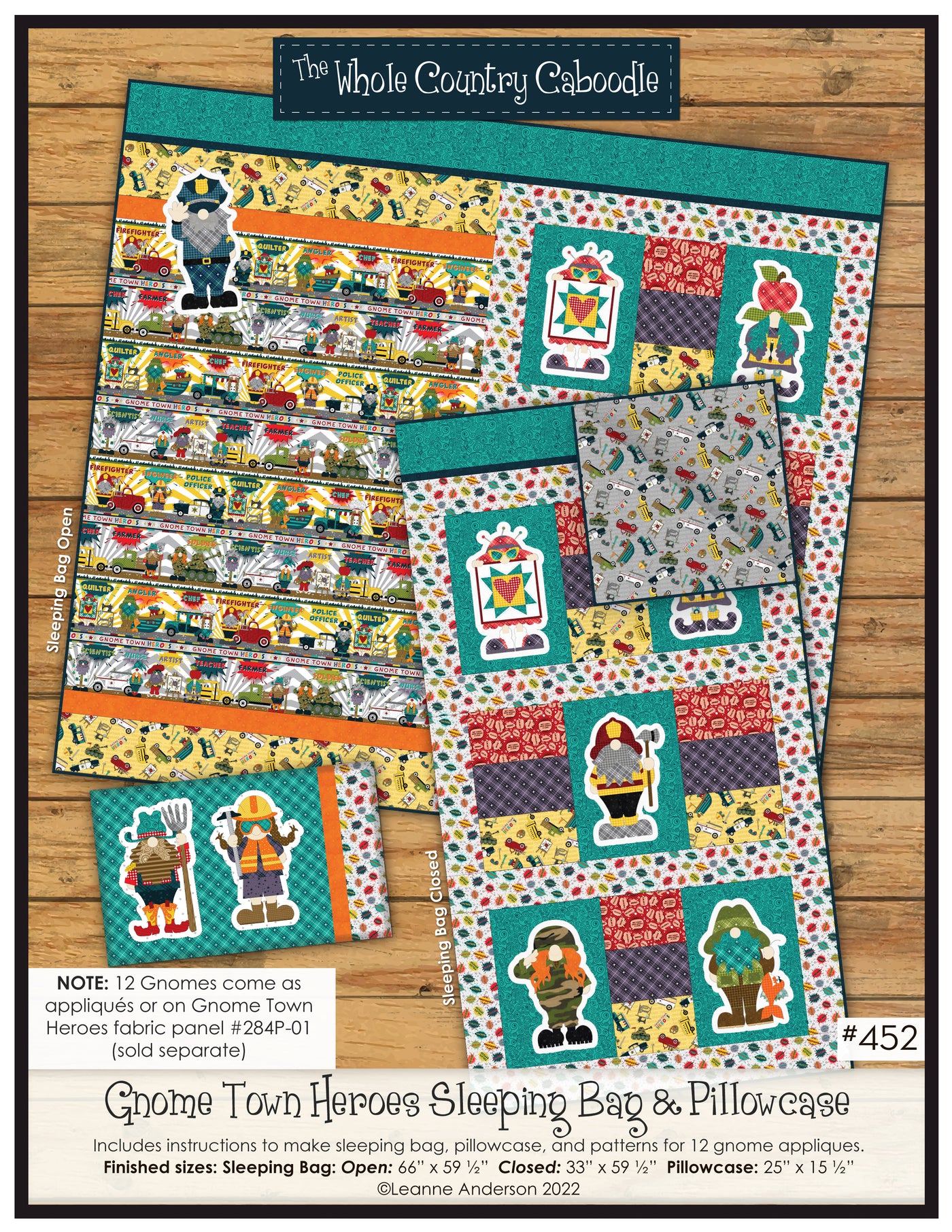 Gnome Town Heroes Sleeping Bag & Pillowcase Pattern