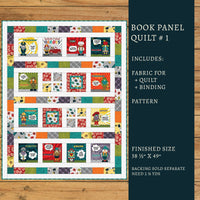 Gnome Town Heroes Book Panel Quilt Kit Version #1