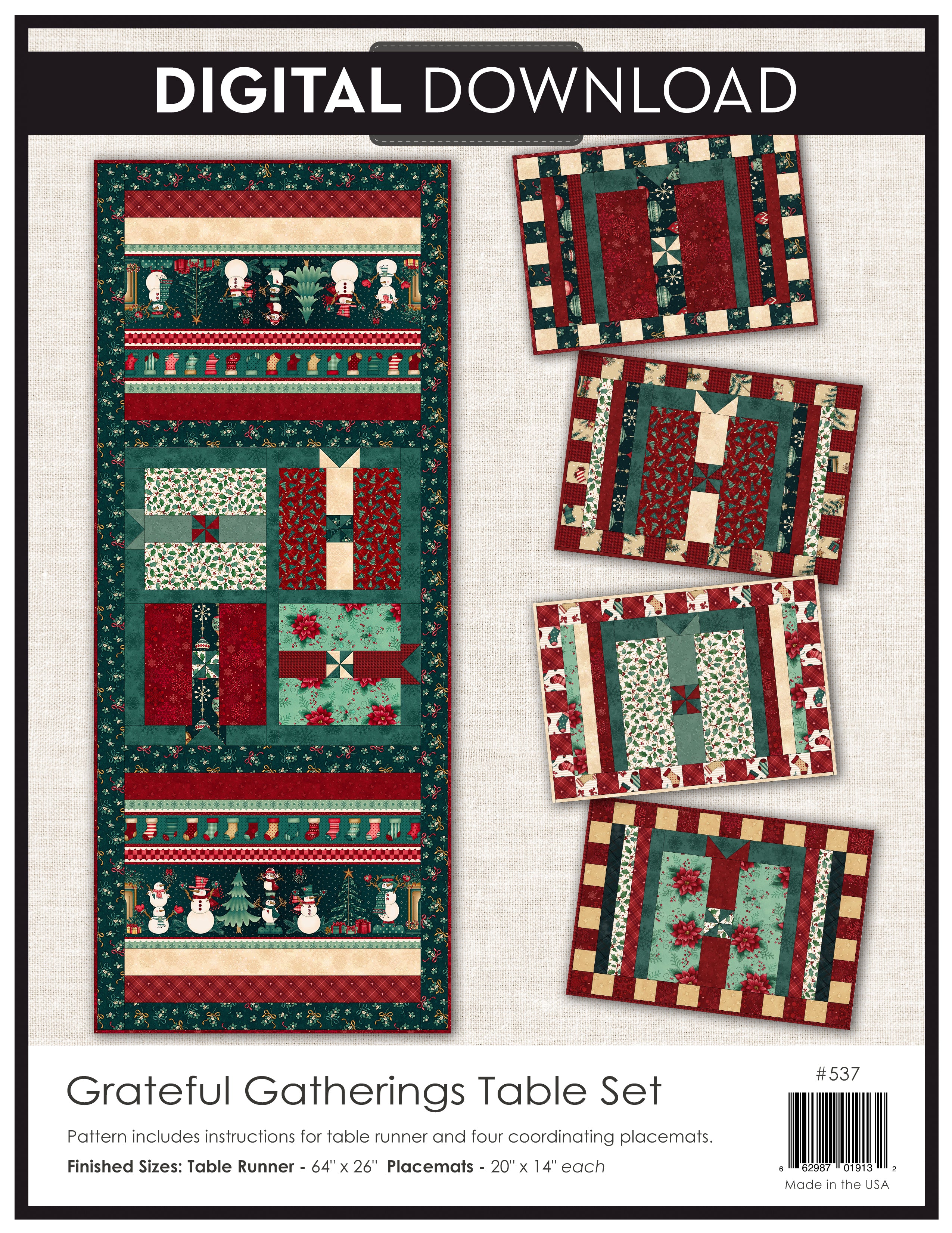 Grateful Gatherings Table Set Pattern