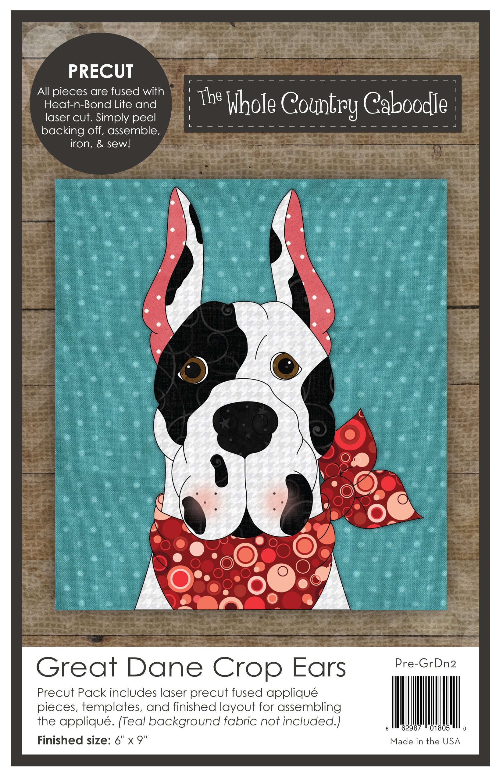 Great Dane Crop Ears Applique