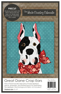 Great Dane Crop Ears Applique