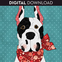 Great Dane Crop Ears Applique