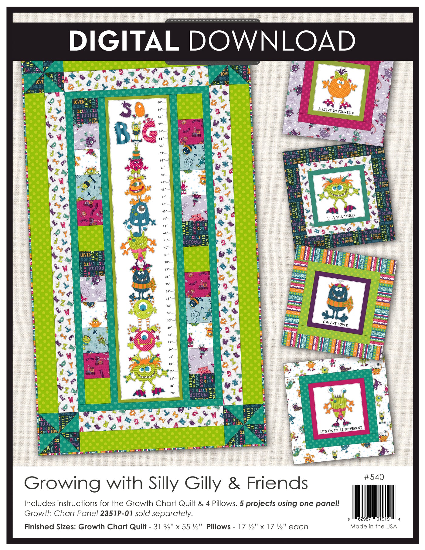 Growing with Silly Gilly & Friends Pattern
