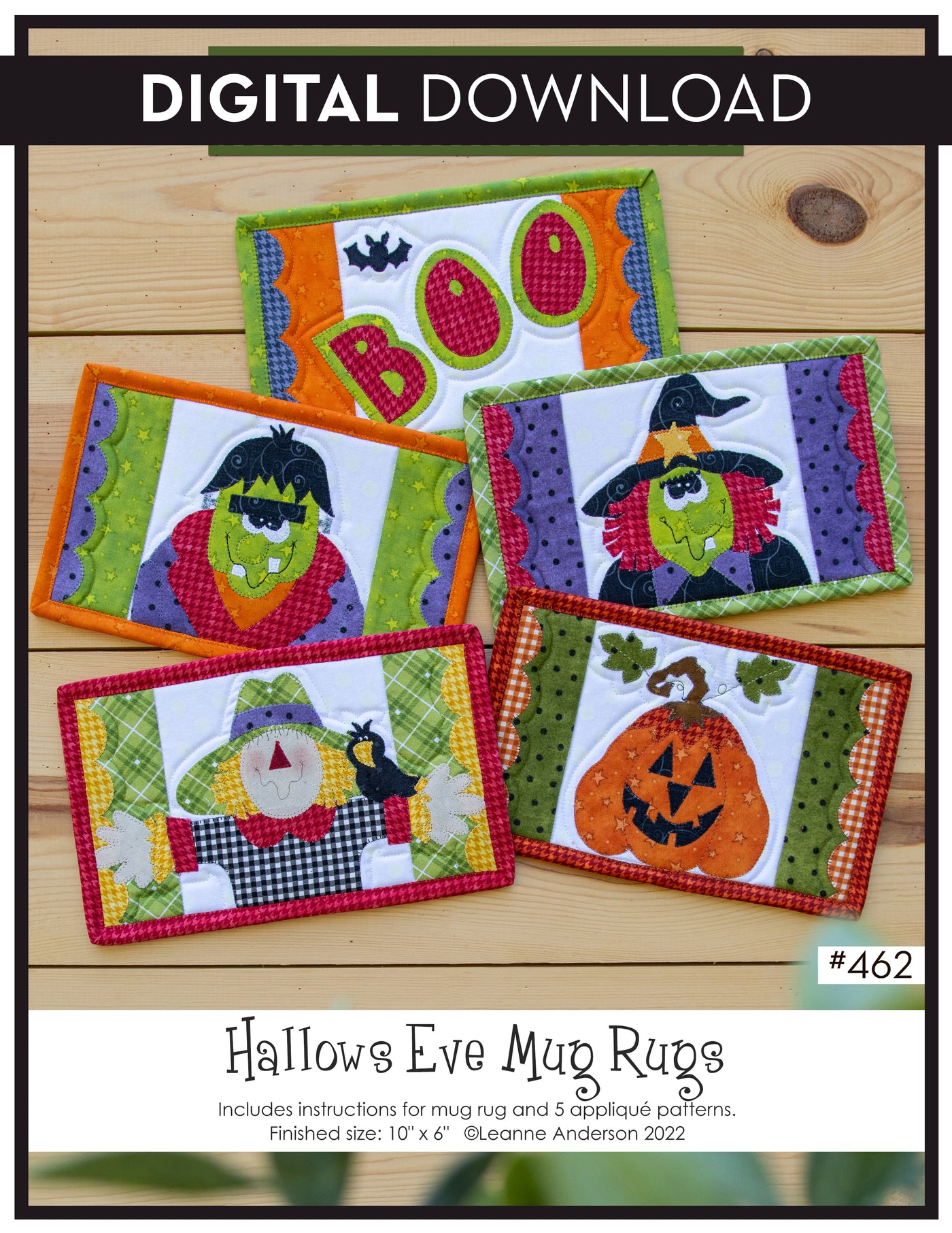 Hallows Eve Mug Rugs Pattern