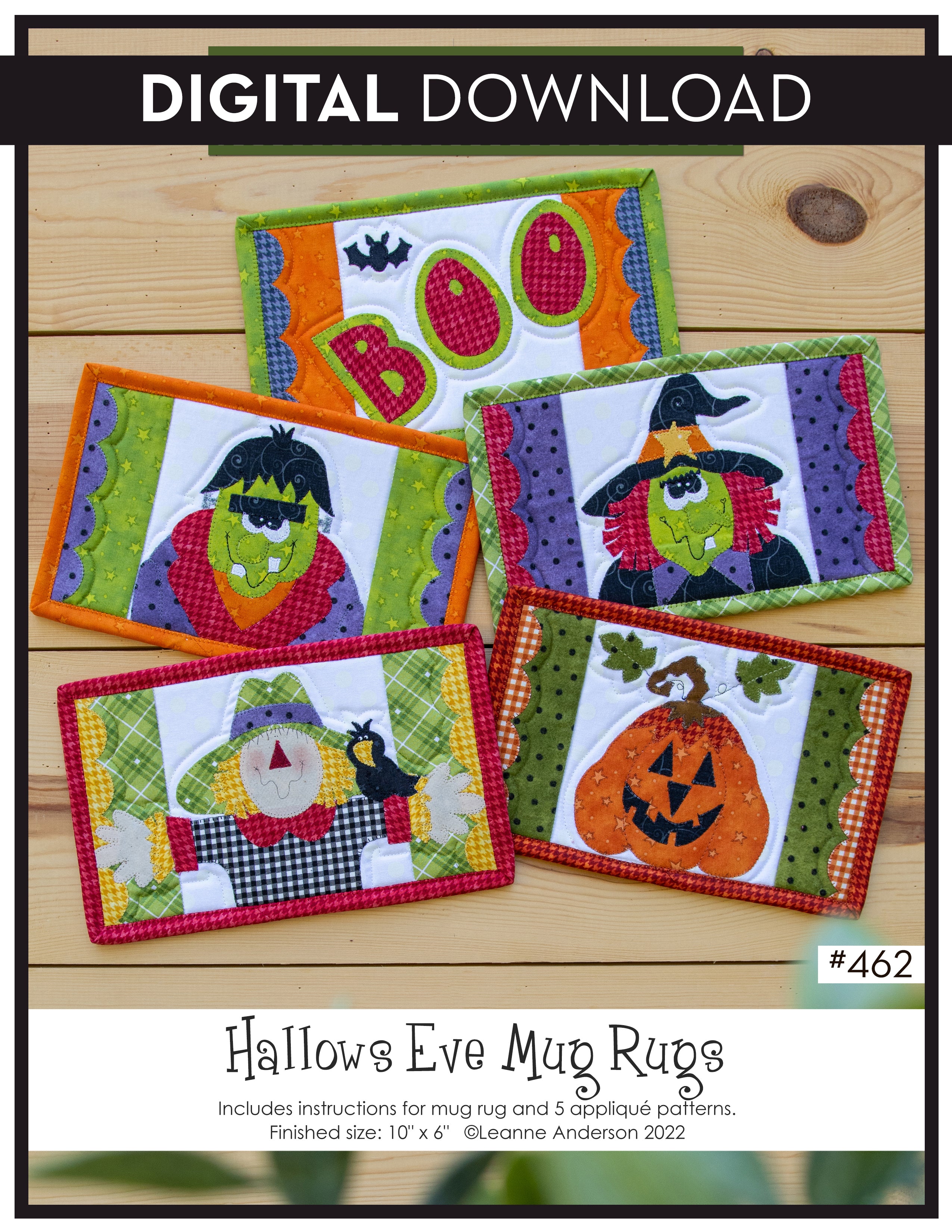 Hallows Eve Mug Rugs Pattern