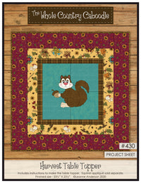 Harvest Table Topper Project Sheet (Applique not included)