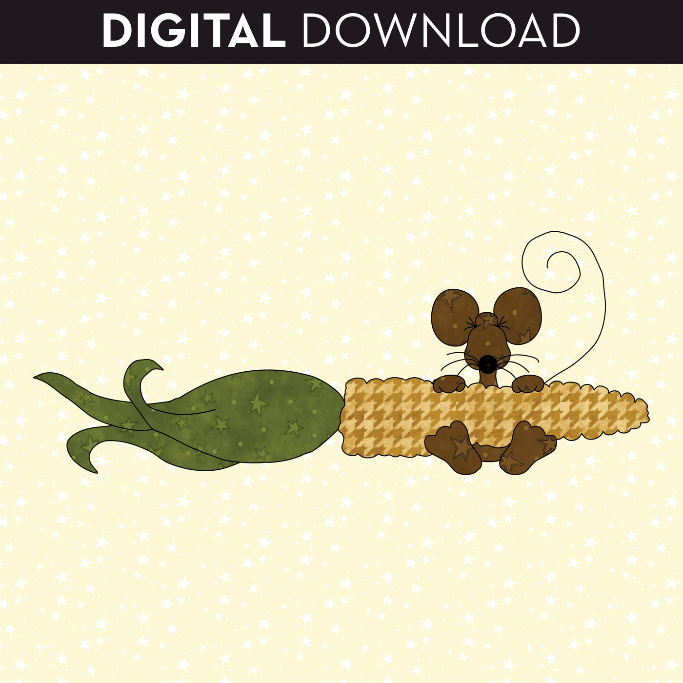 Mouse & Corn Applique