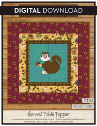 Harvest Table Topper Project Sheet (Applique not included)