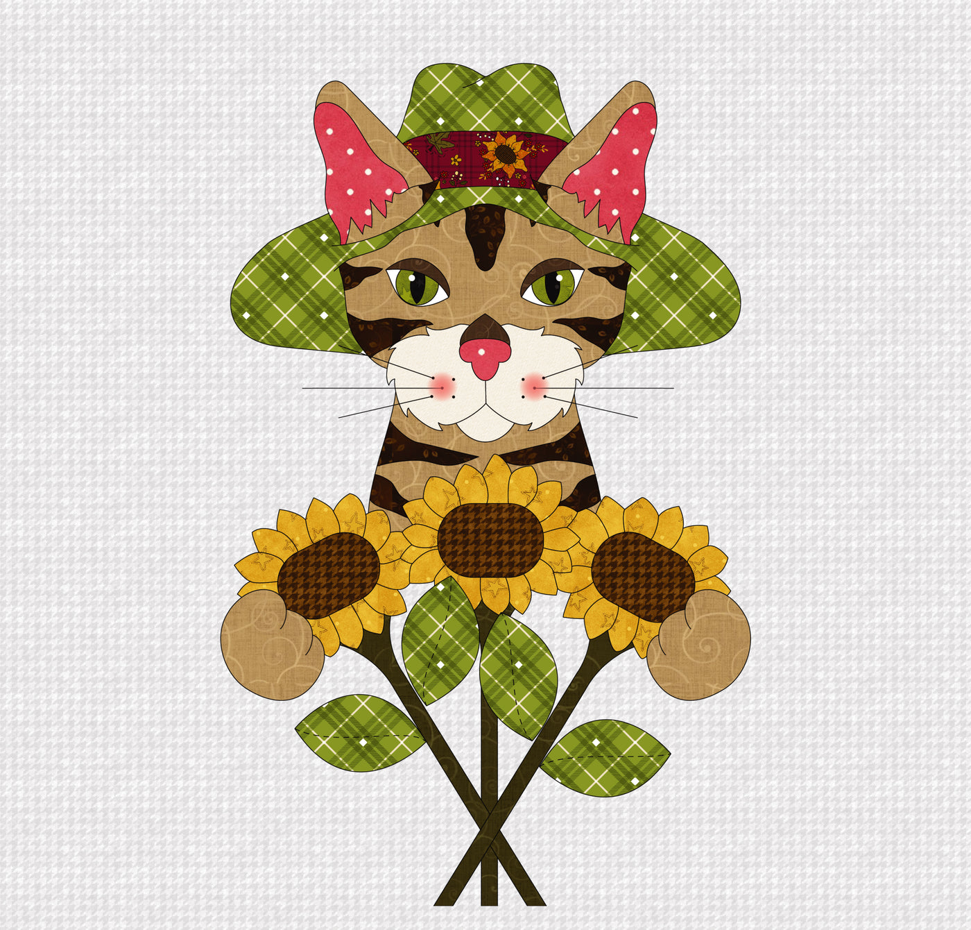 Bengal Hat on a Cat Applique
