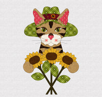 Bengal Hat on a Cat Applique