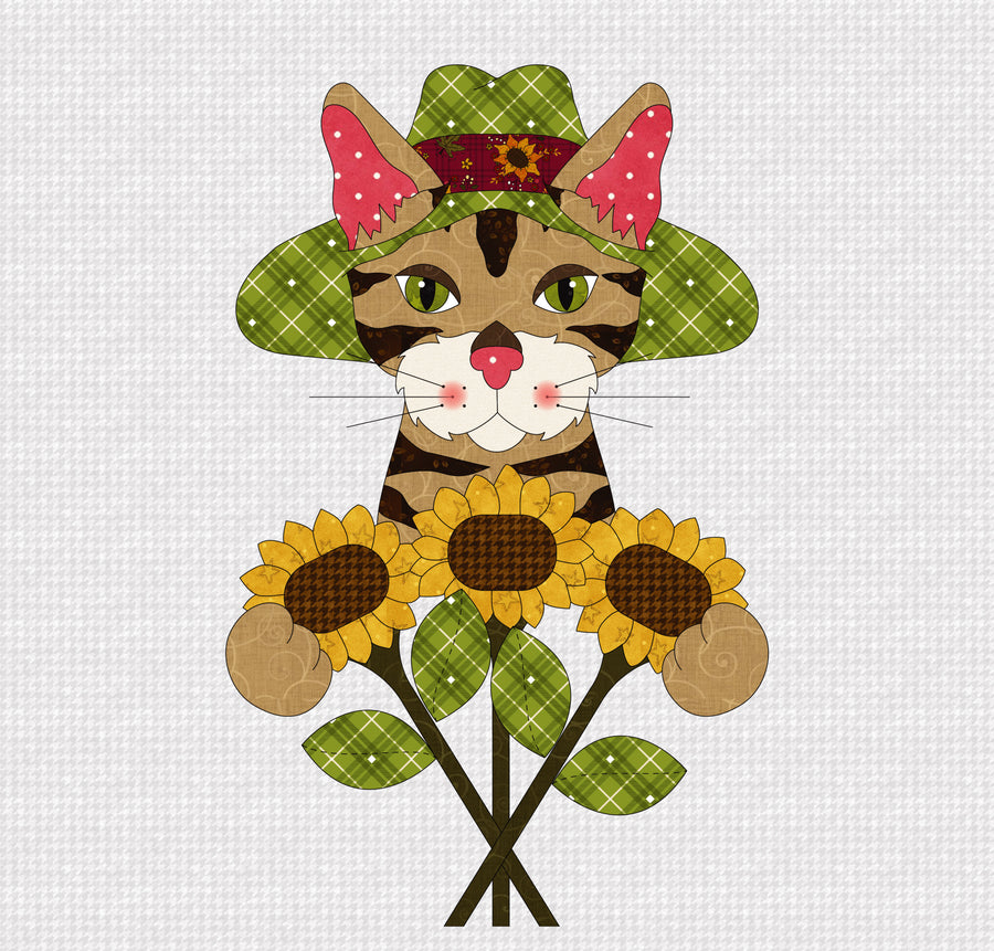 Bengal Hat on a Cat Applique