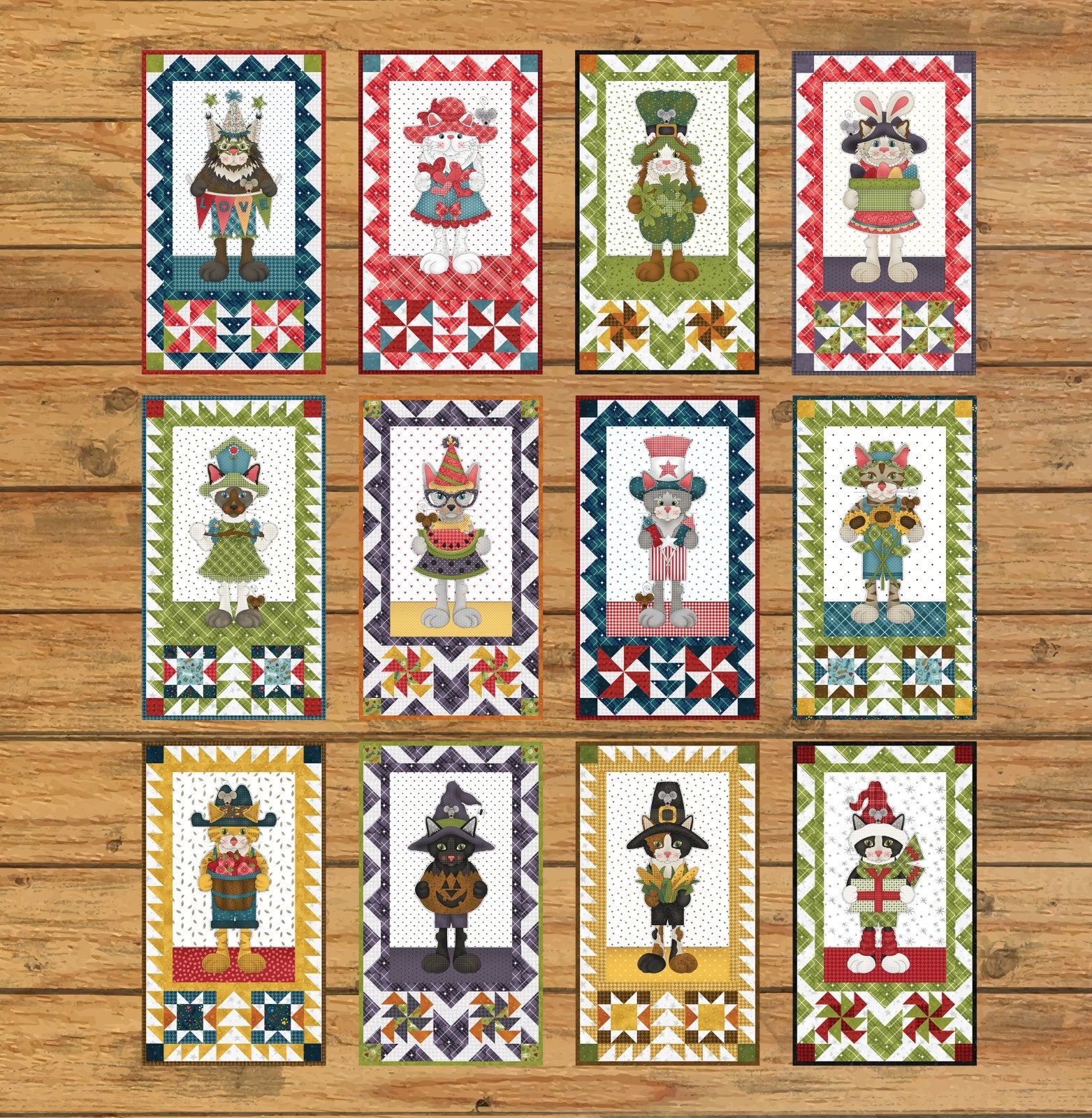 Hat on a Cat Mini Quilts Block of the Month Kit
