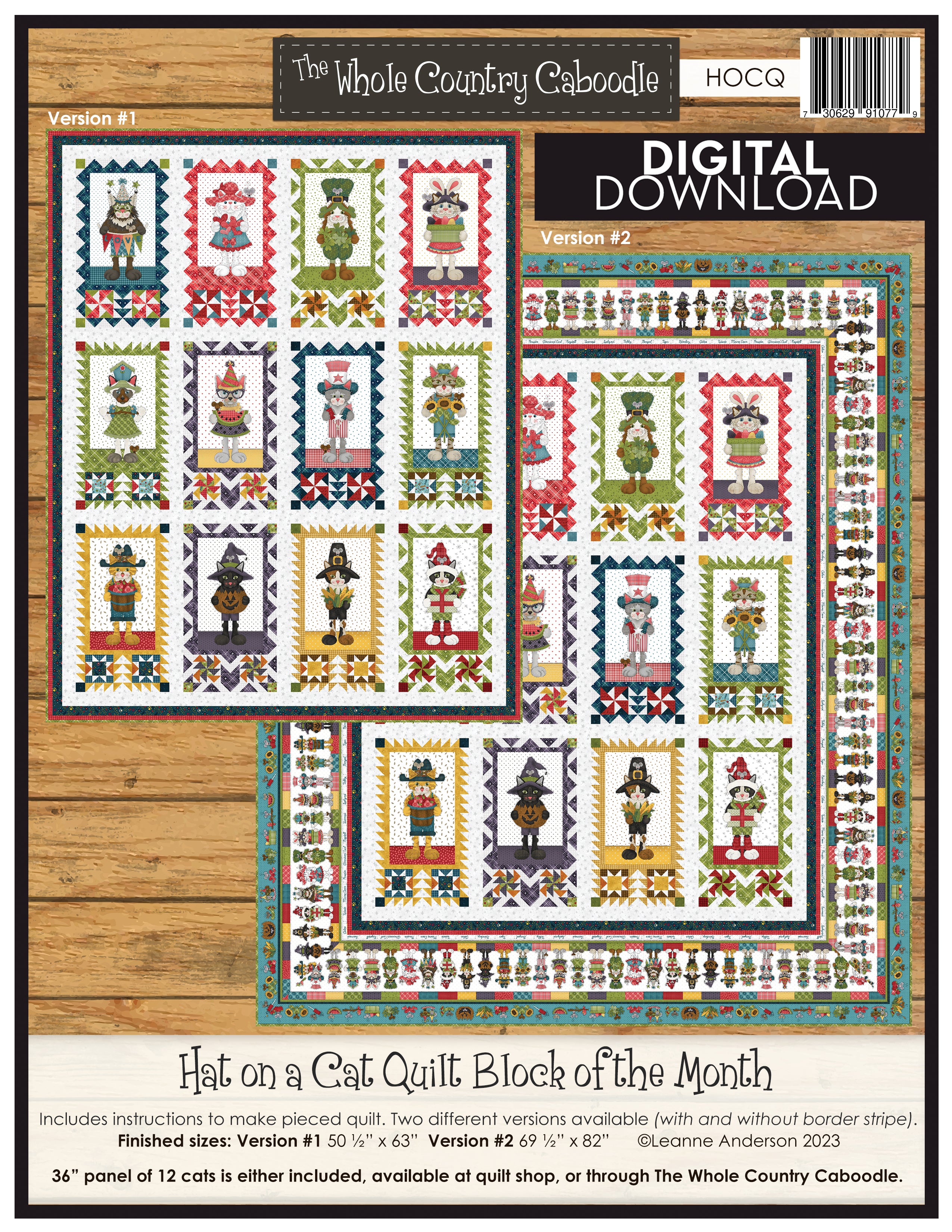 Hat on a Cat Quilt Block of the Month Pattern