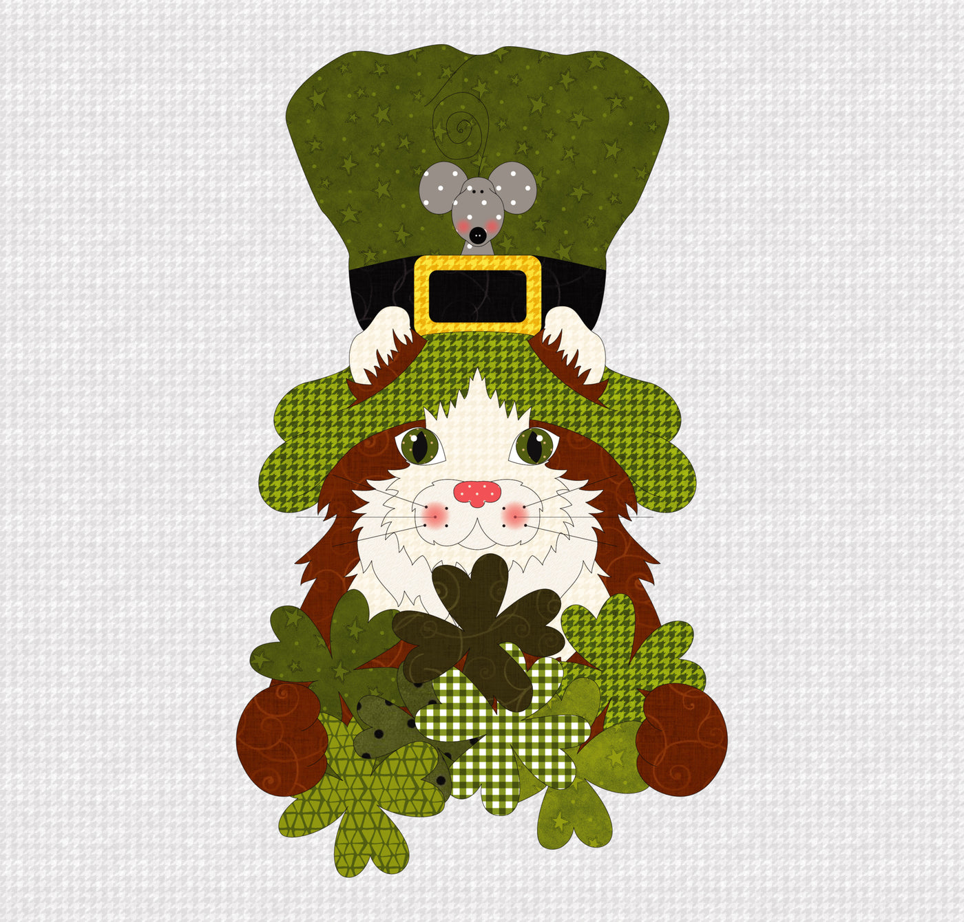 American Curl Hat on a Cat Applique Pattern