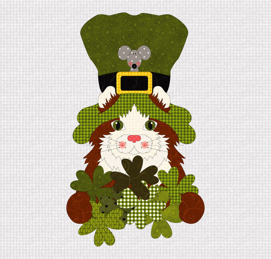 American Curl Hat on a Cat Applique Pattern