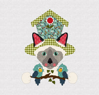 Siamese Hat On A Cat Applique