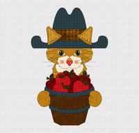 Tiger Hat On A Cat Applique