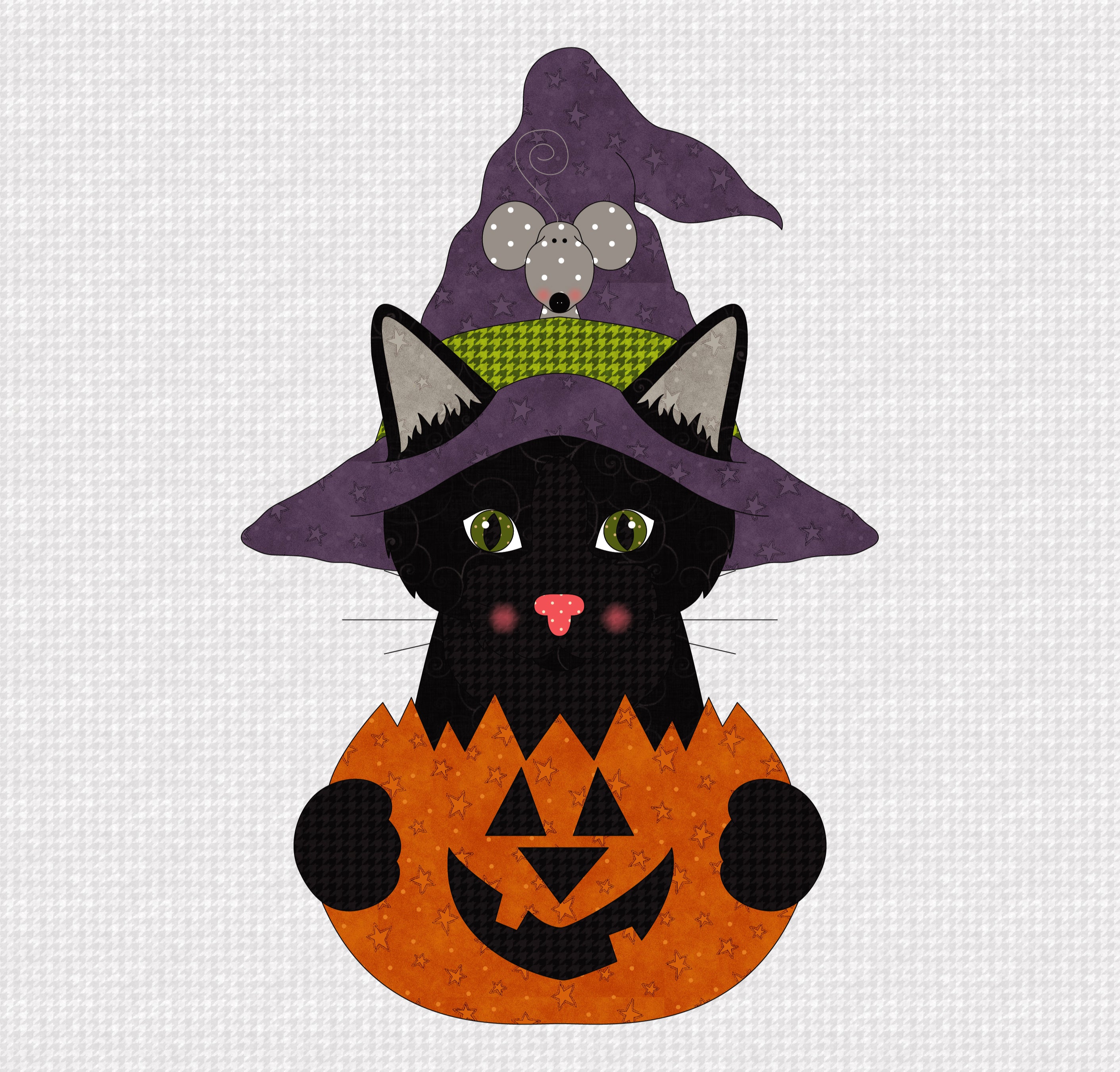 Bombay Hat On A Cat Applique