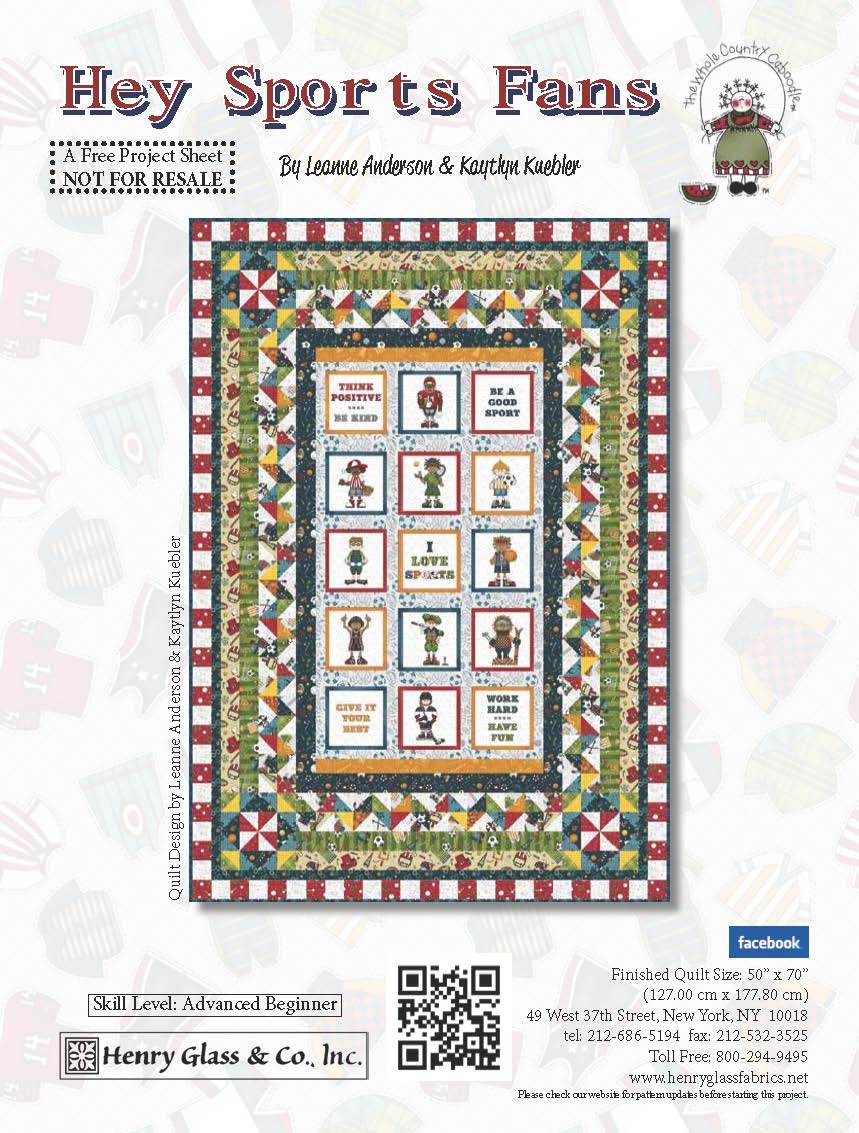 Hey Sports Fans Quilt Pattern (FREE Digital Download)