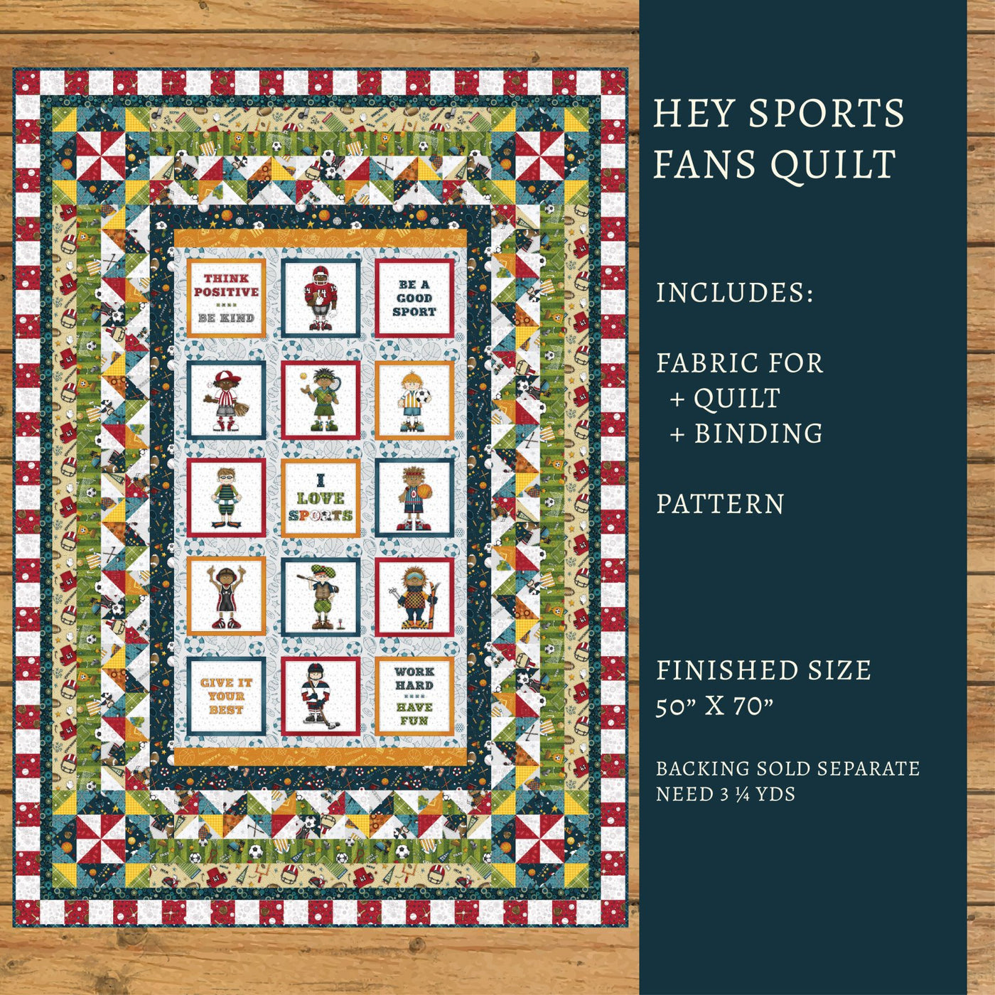 Hey Sports Fans Quilt Kit