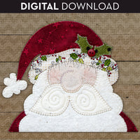 Holly Jolly Santa Applique