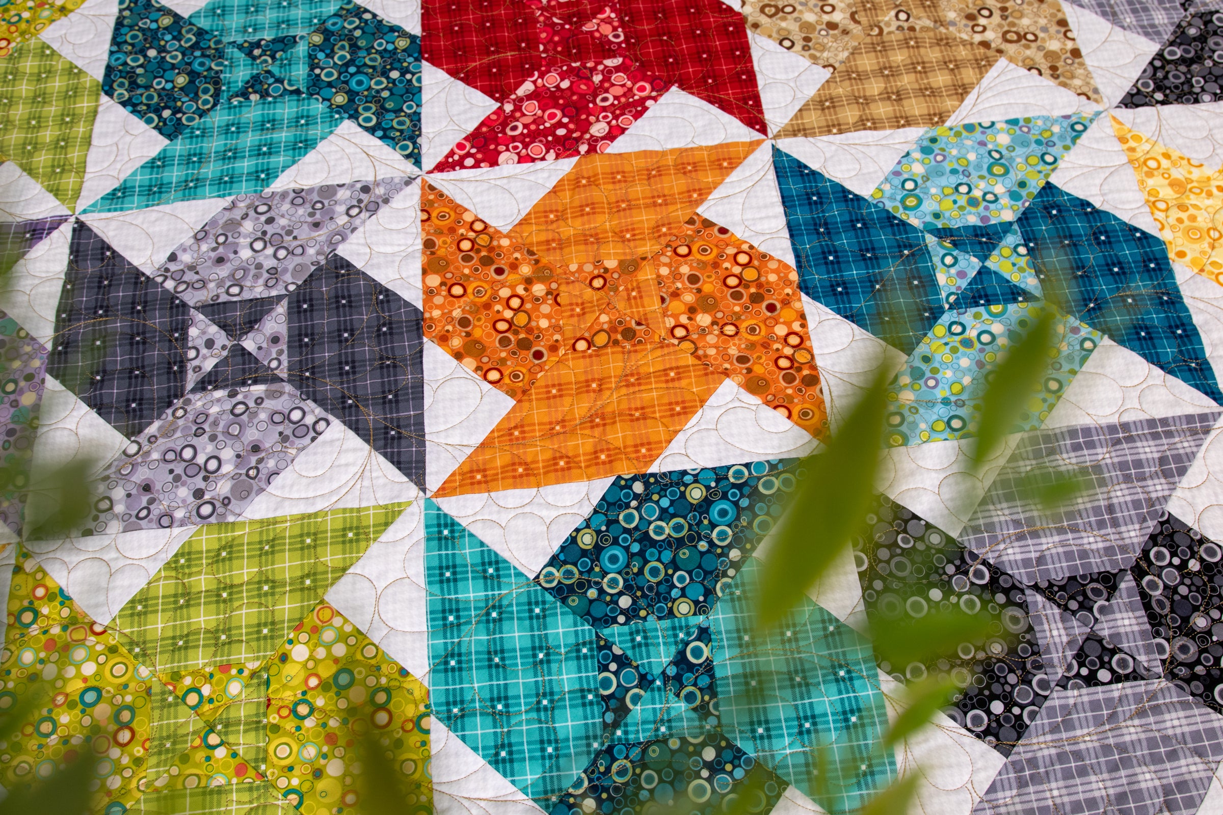 Caboodle Basics Multi Color Twist Quilt Pattern