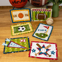 Sports Fanatics Mug Rugs Pattern