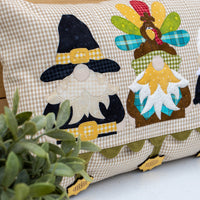 Autumn Gnome Trio Applique Pillow Cover Kit