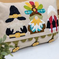 Autumn Gnome Trio Applique Pillow Cover Kit