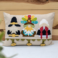 Autumn Gnome Trio Applique Pillow Cover Kit