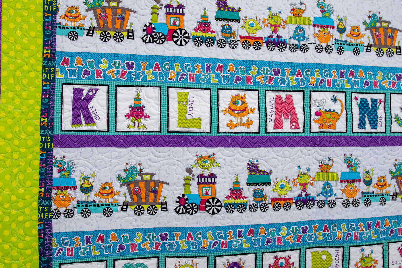 ABC Monster Train Quilt Kit