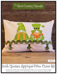 Irish Gnomes Applique Pillow Cover Kit